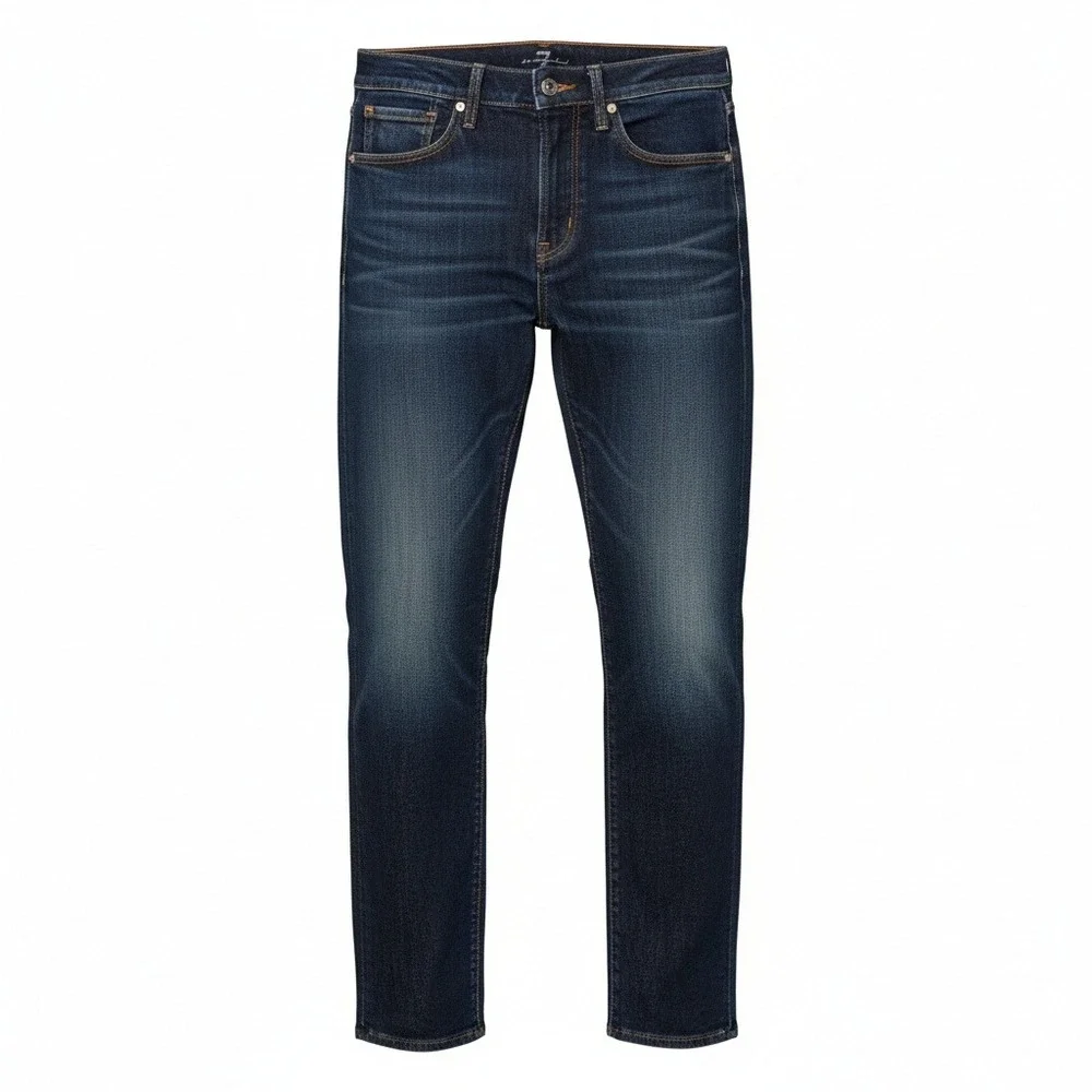 7 For All Mankind Slimmy Slim Straight Jeans Dark Wash Mens Size 31